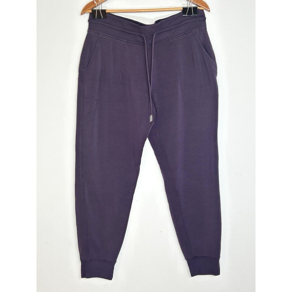 Athleta Jogger Pants Womens Large Purple Tencel Lyocell Cropped Drawstring